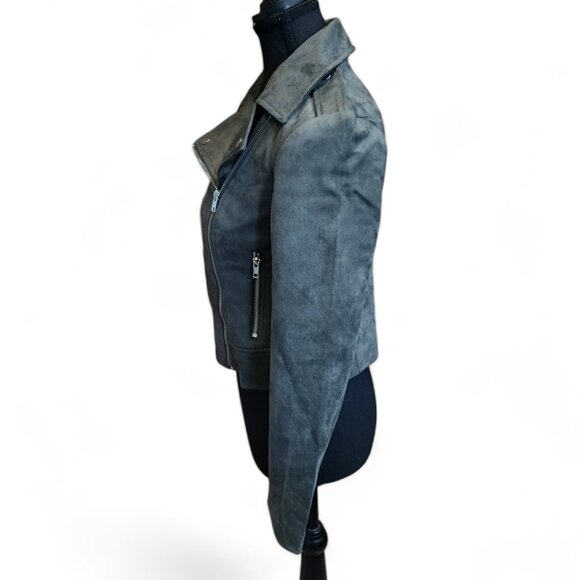 BB Dakota x Steve Madden Imitation Green Faux Suede Moto Jacket NWT Si… - Picture 6 of 16